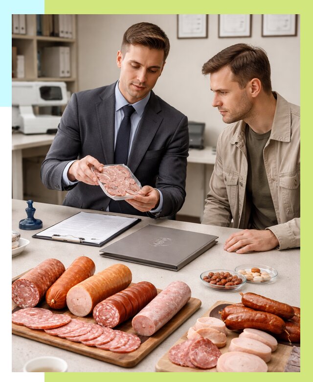 Сертификация колбасных изделий в Черкесске от 7647 р. | Алешин-Чрк